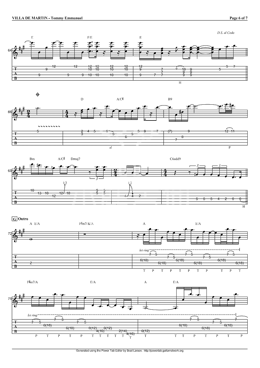 VILLA DE MARTIN指弹吉他谱-Tommy Emmanuel6