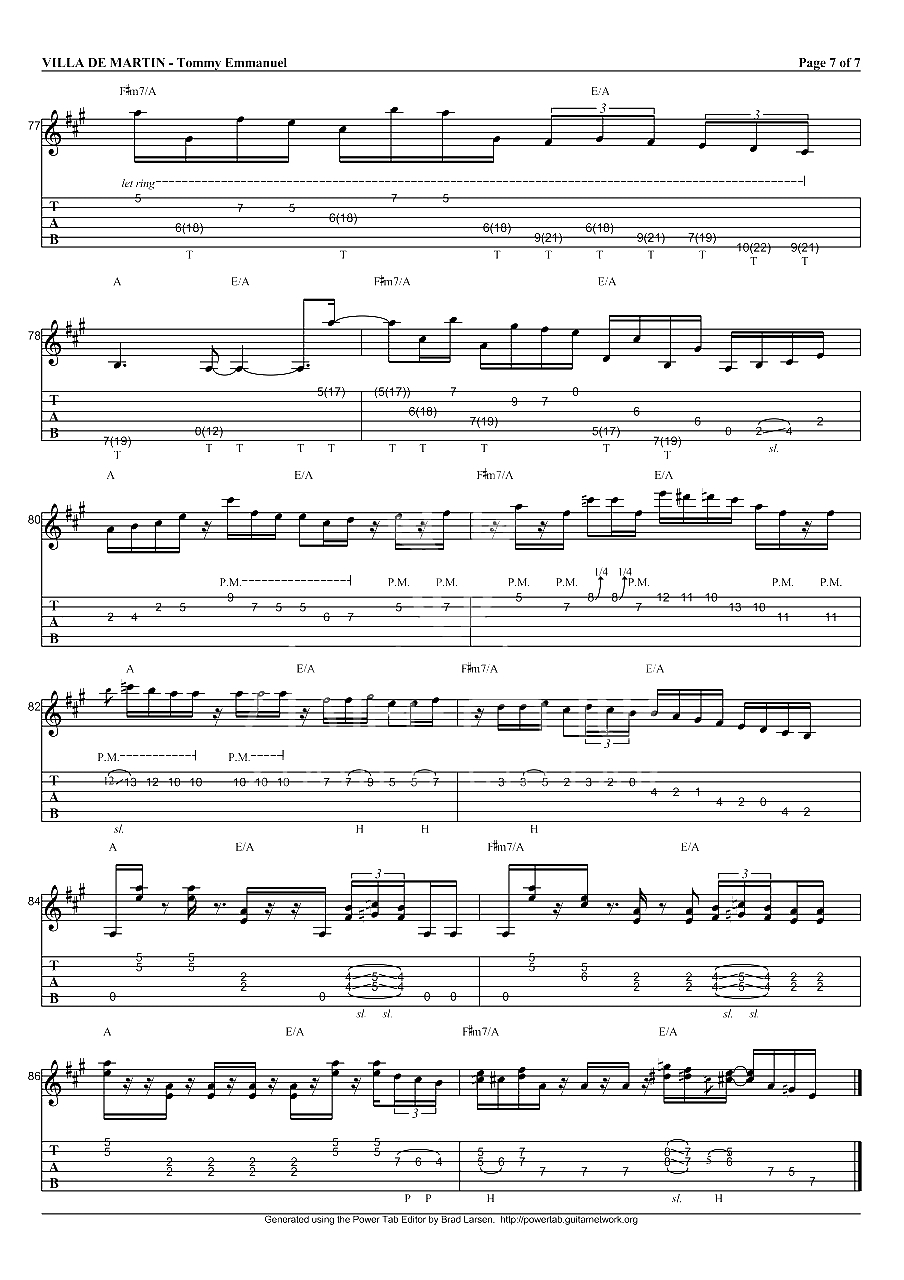 VILLA DE MARTIN指弹吉他谱-Tommy Emmanuel7