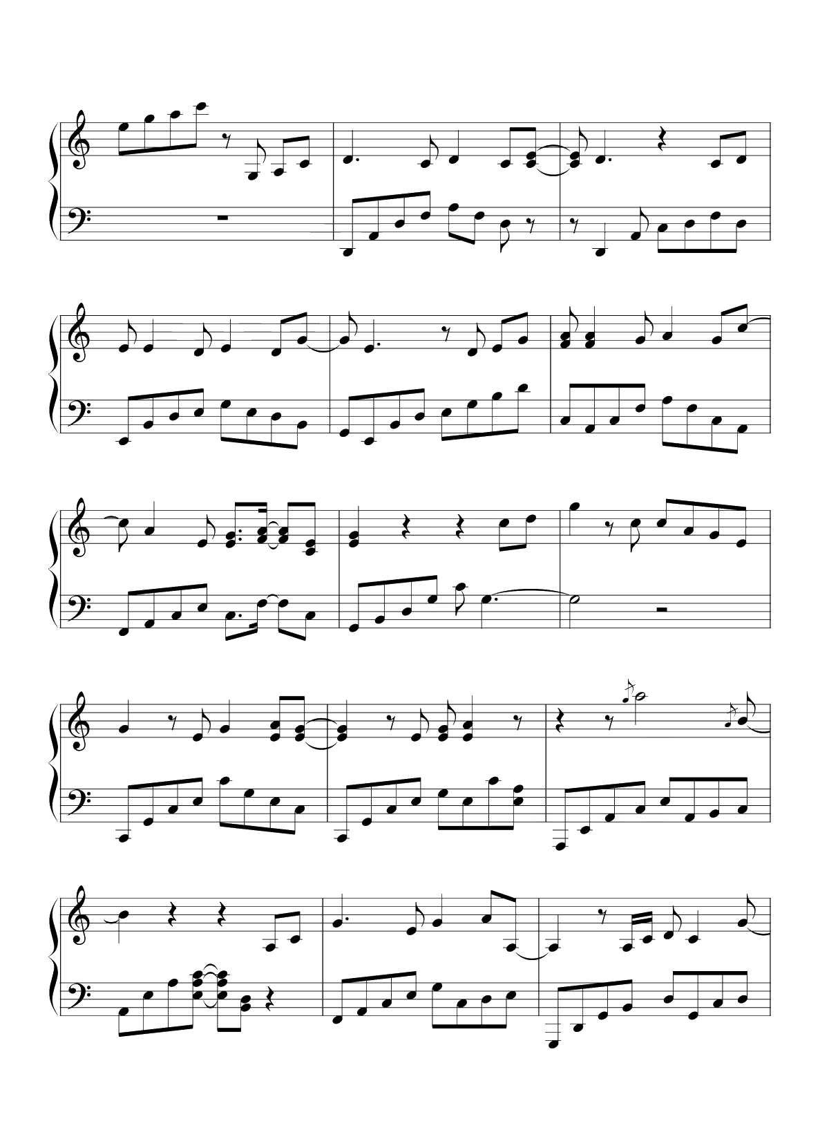 活动.结婚钢琴谱-曾冠宇-天下3游戏原声2