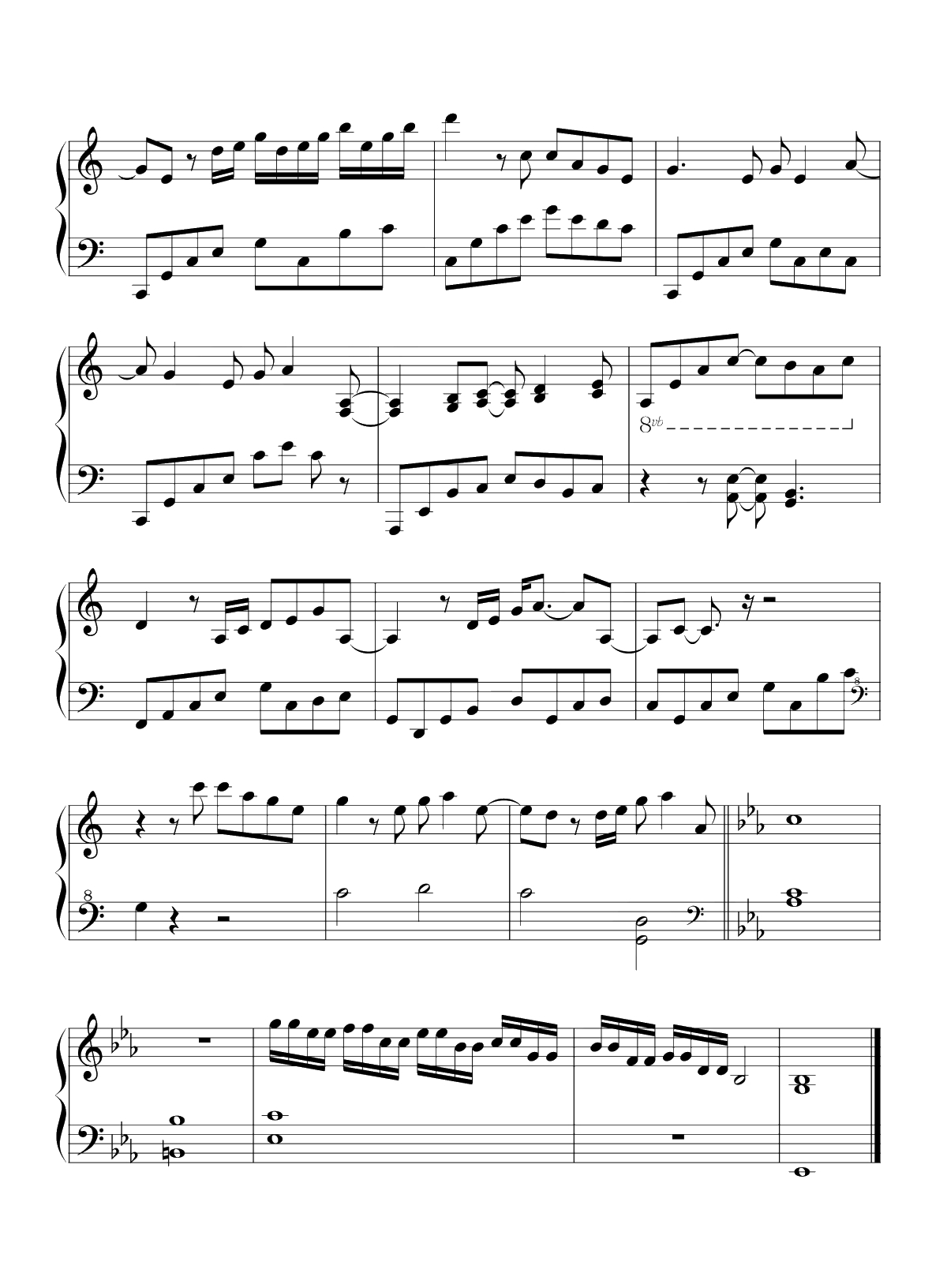 活动.结婚钢琴谱-曾冠宇-天下3游戏原声3