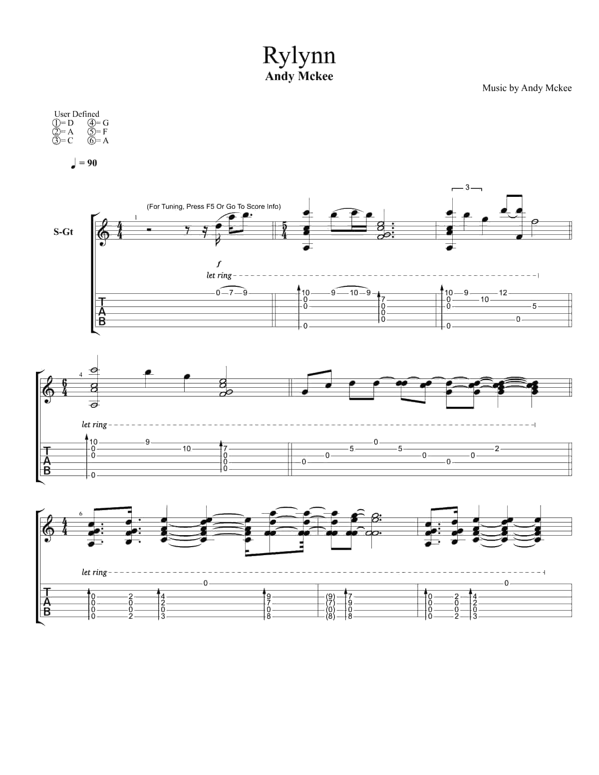 Rylynn吉他谱-Andy Mckee-世界级指弹吉他大师Andy Mckee1