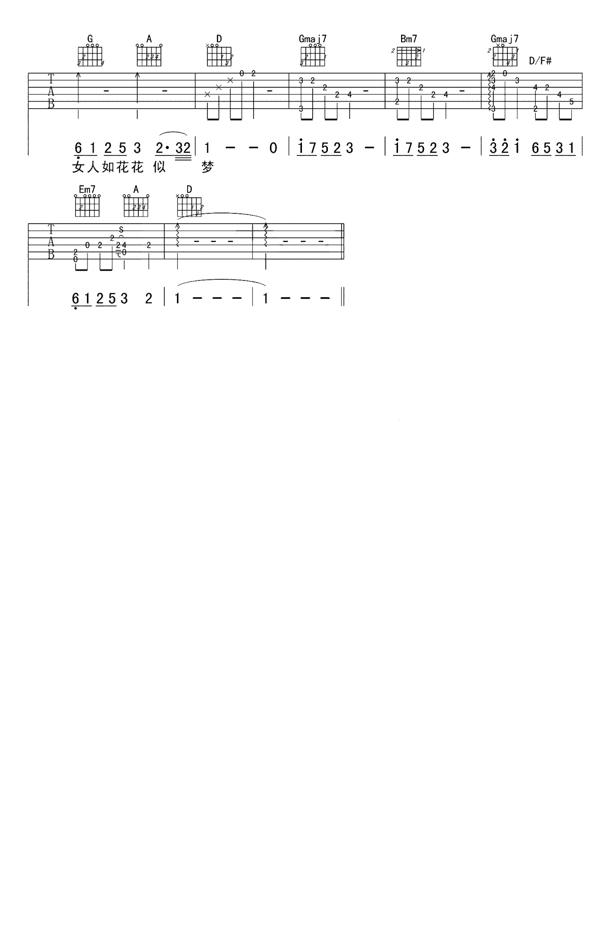 女人花吉他谱-梅艳芳-E调吉他谱-《东方母亲》主题曲-一世绝艳,耀我芳华4