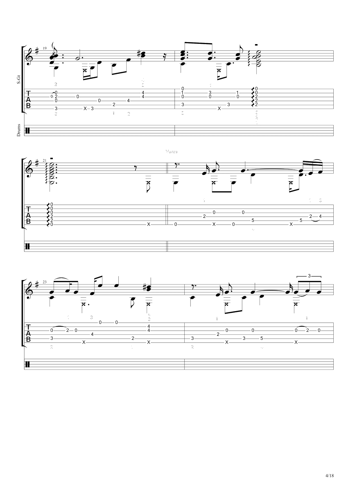 Shape of my heart吉他谱-Sting-指弹吉他独奏谱-《这个杀手不太冷》电影片尾曲4