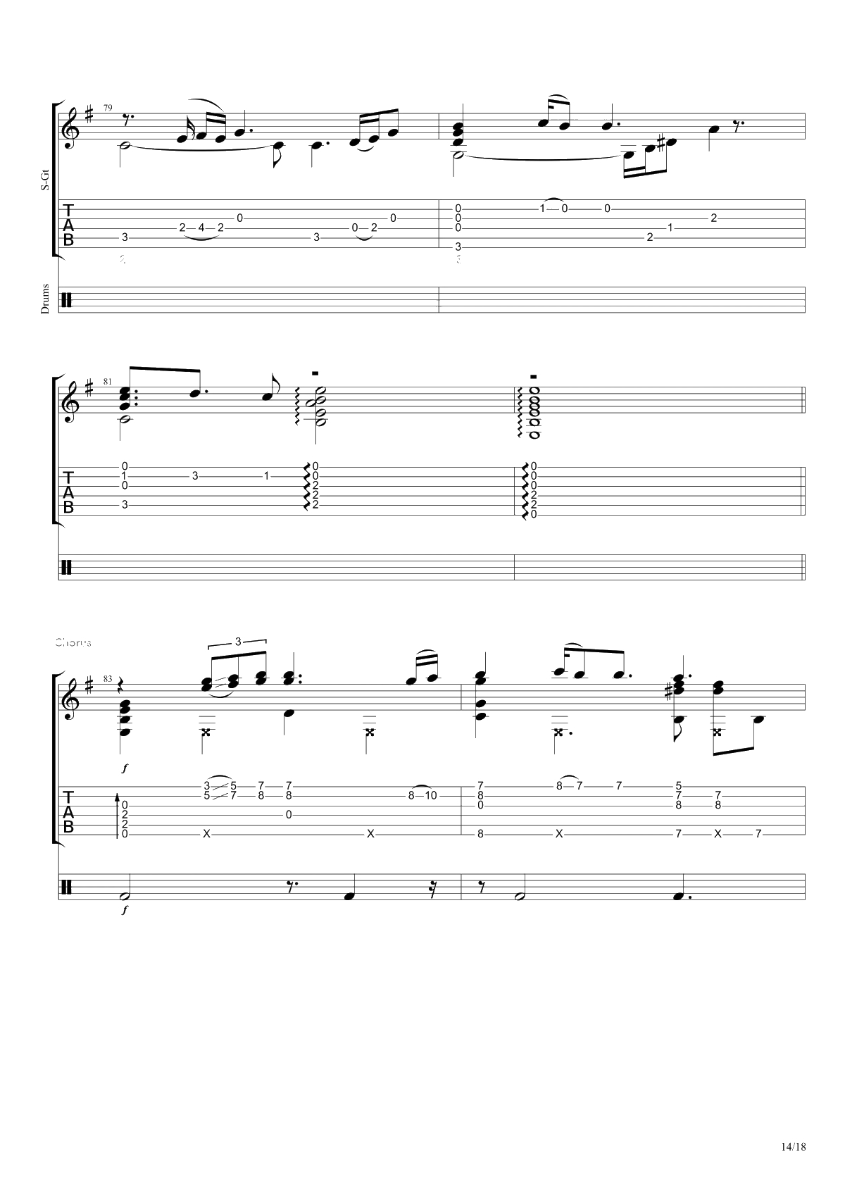 Shape of my heart吉他谱-Sting-指弹吉他独奏谱-《这个杀手不太冷》电影片尾曲7