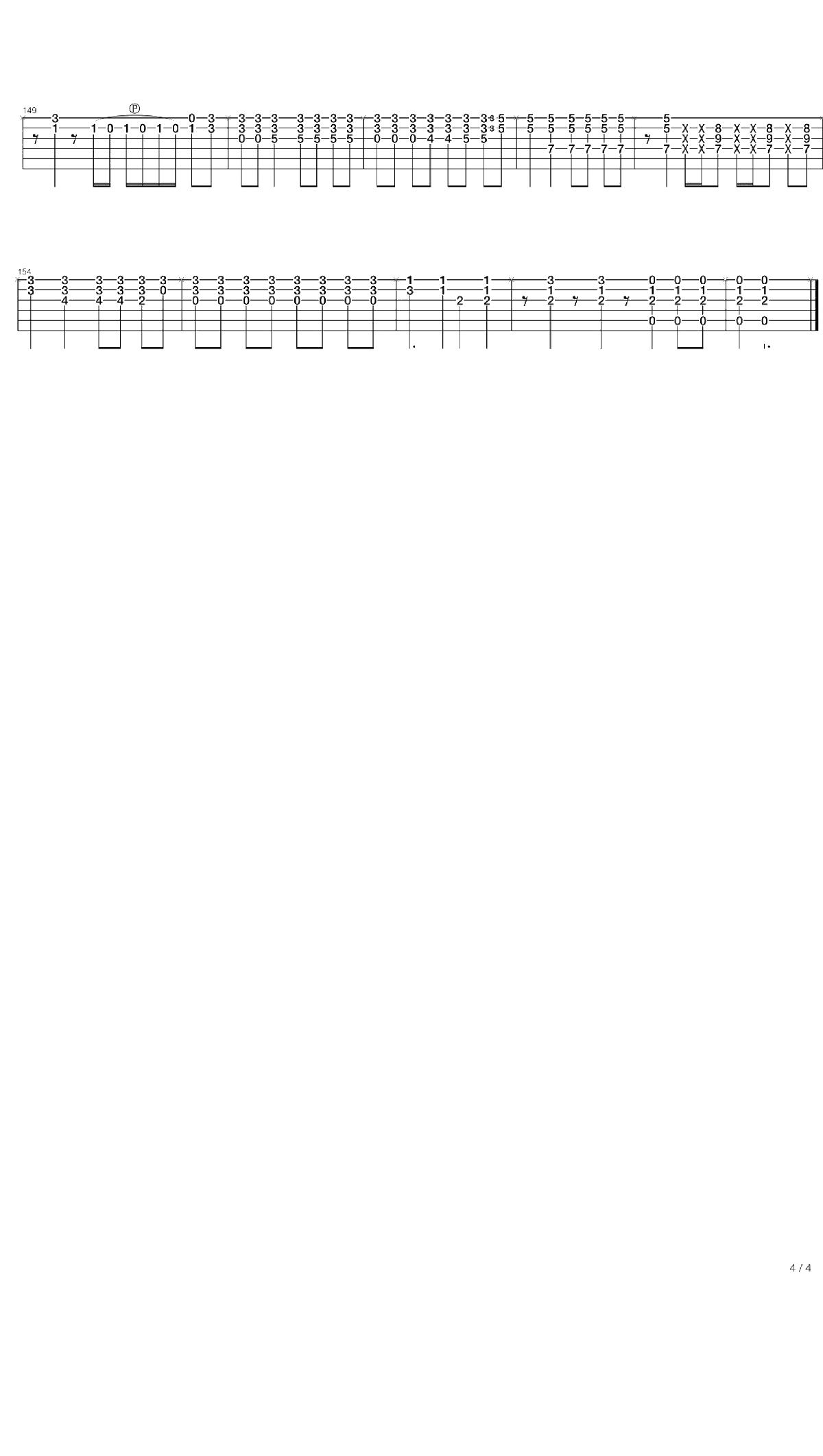 New years day吉他谱 U24