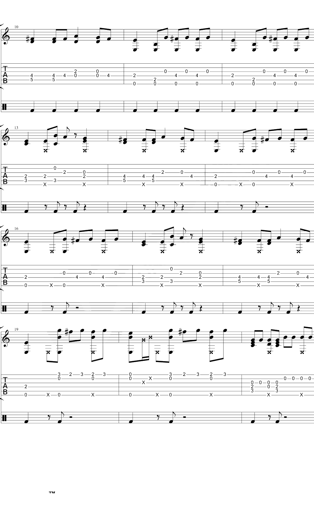 黑人抬棺指弹谱 抖音神曲BGM 原版吉他独奏谱2