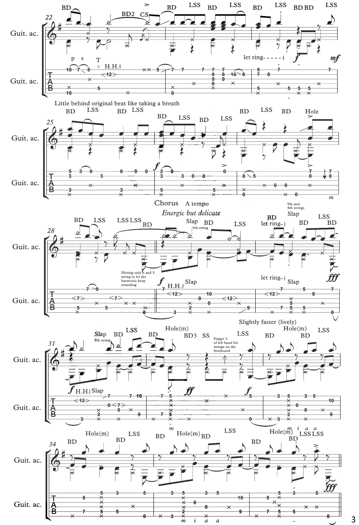 Beat It指弹谱-Miguel Rivera版-Beat It指弹吉他独奏谱3