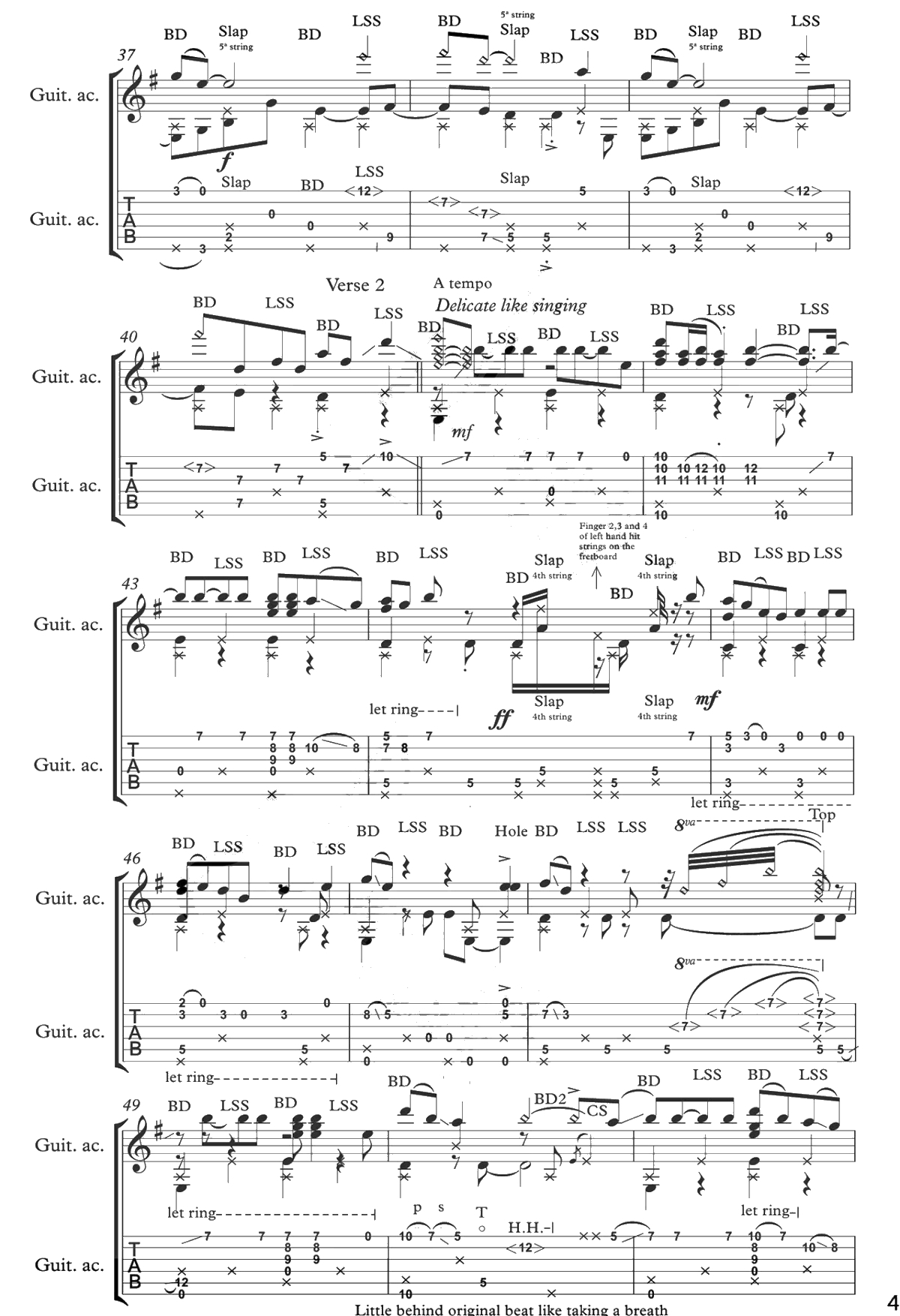 Beat It指弹谱-Miguel Rivera版-Beat It指弹吉他独奏谱4