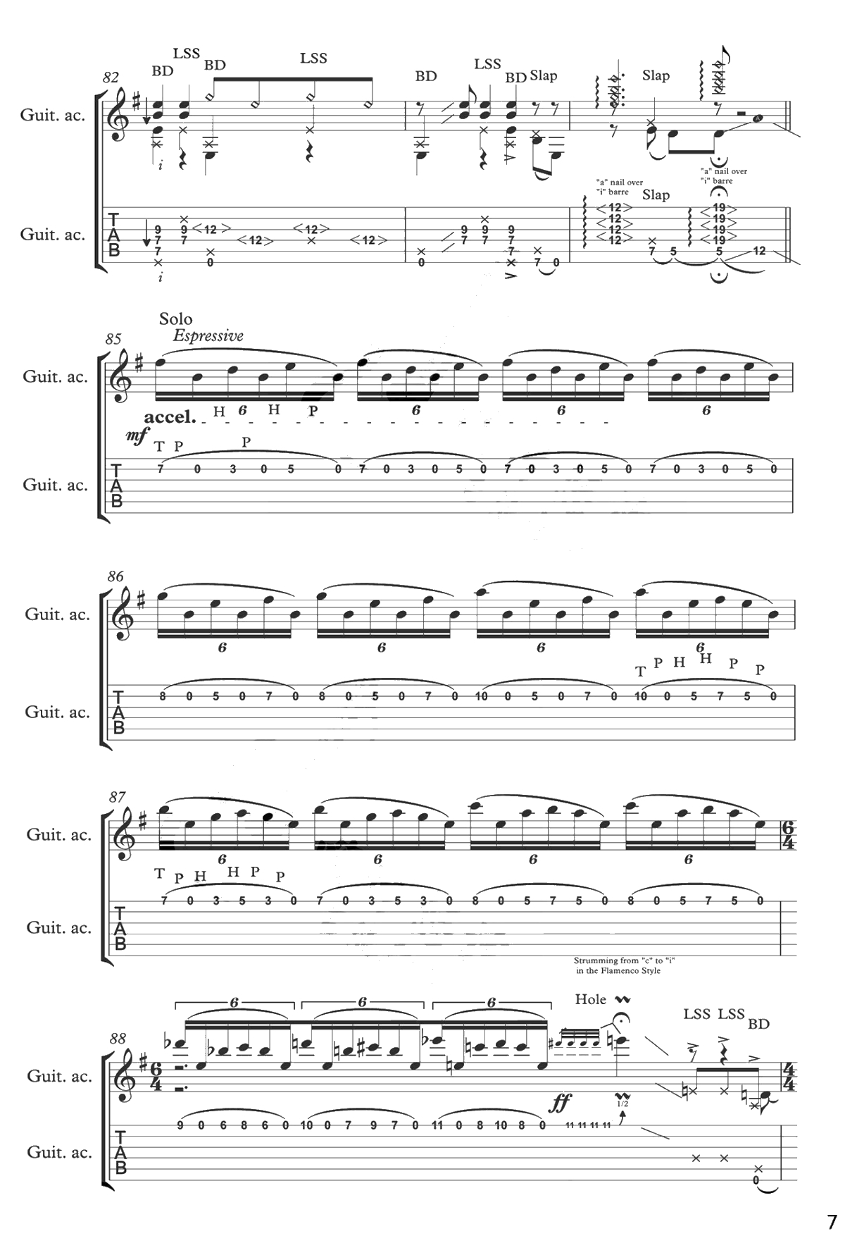 Beat It指弹谱-Miguel Rivera版-Beat It指弹吉他独奏谱7