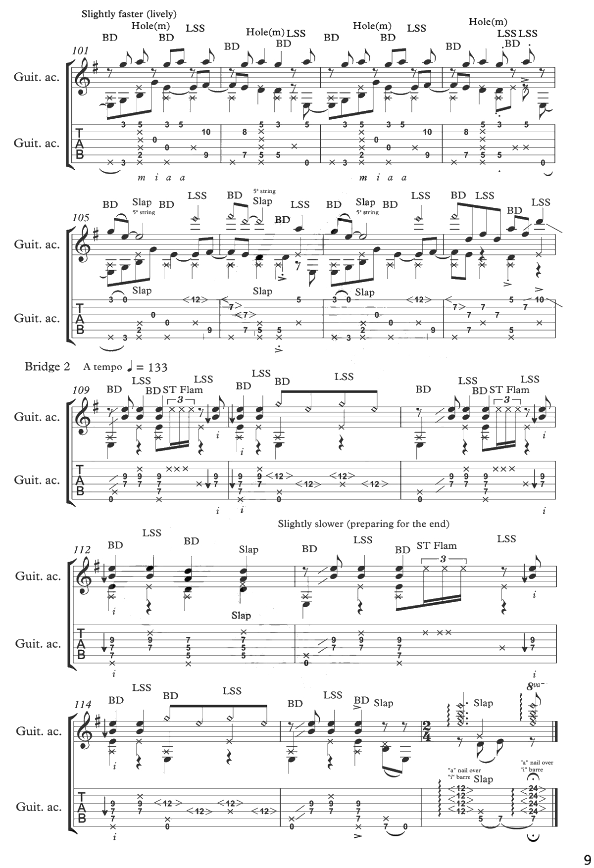 Beat It指弹谱-Miguel Rivera版-Beat It指弹吉他独奏谱9