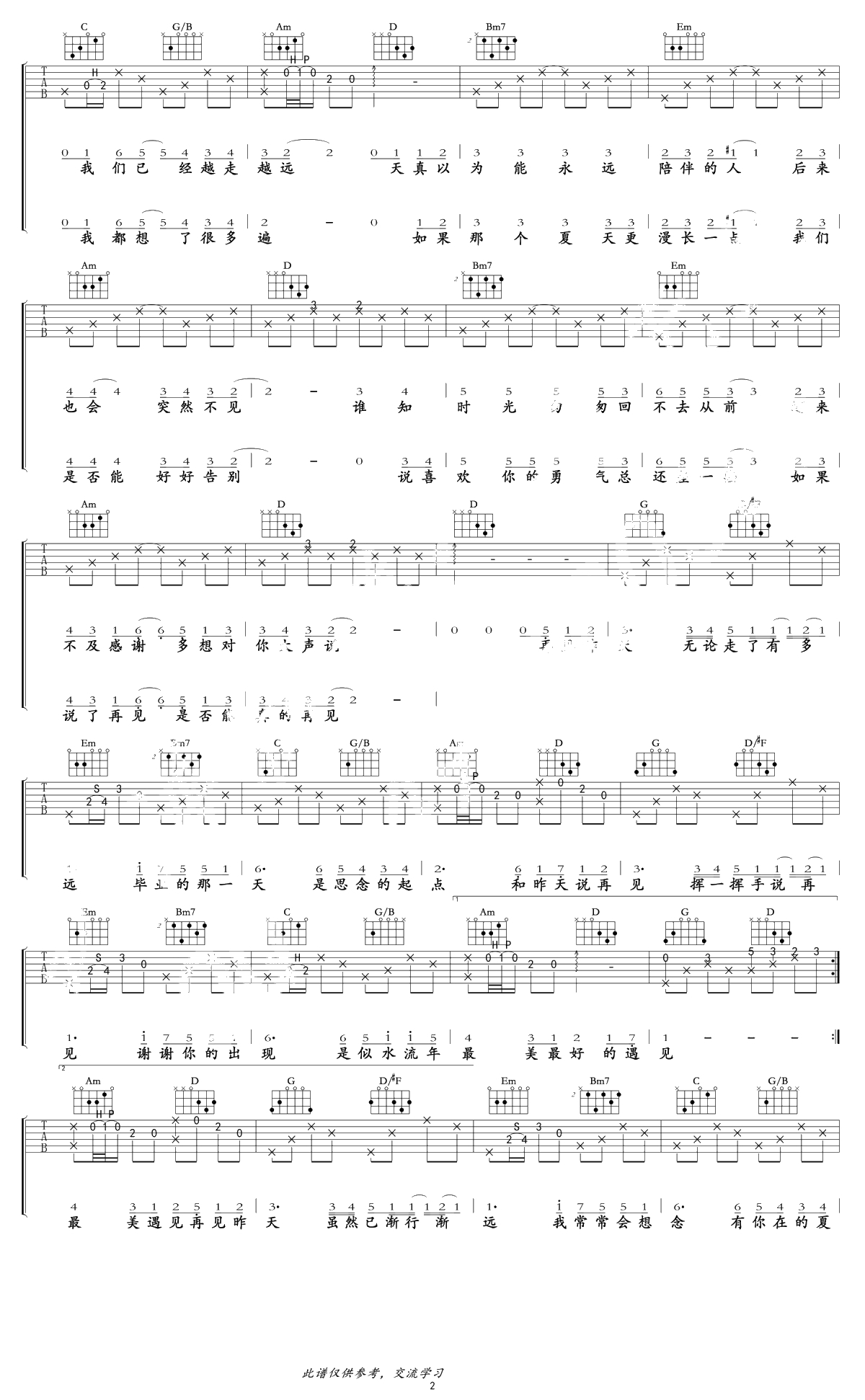 再见昨天吉他谱-牛奶咖啡-电影《昨日青空》主题曲2