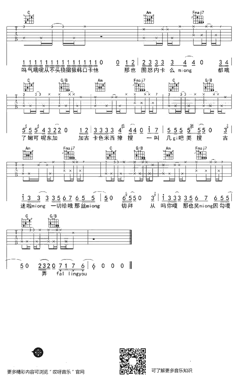 Stay with me吉他谱-朴灿烈《鬼怪》OST-吉他弹唱4