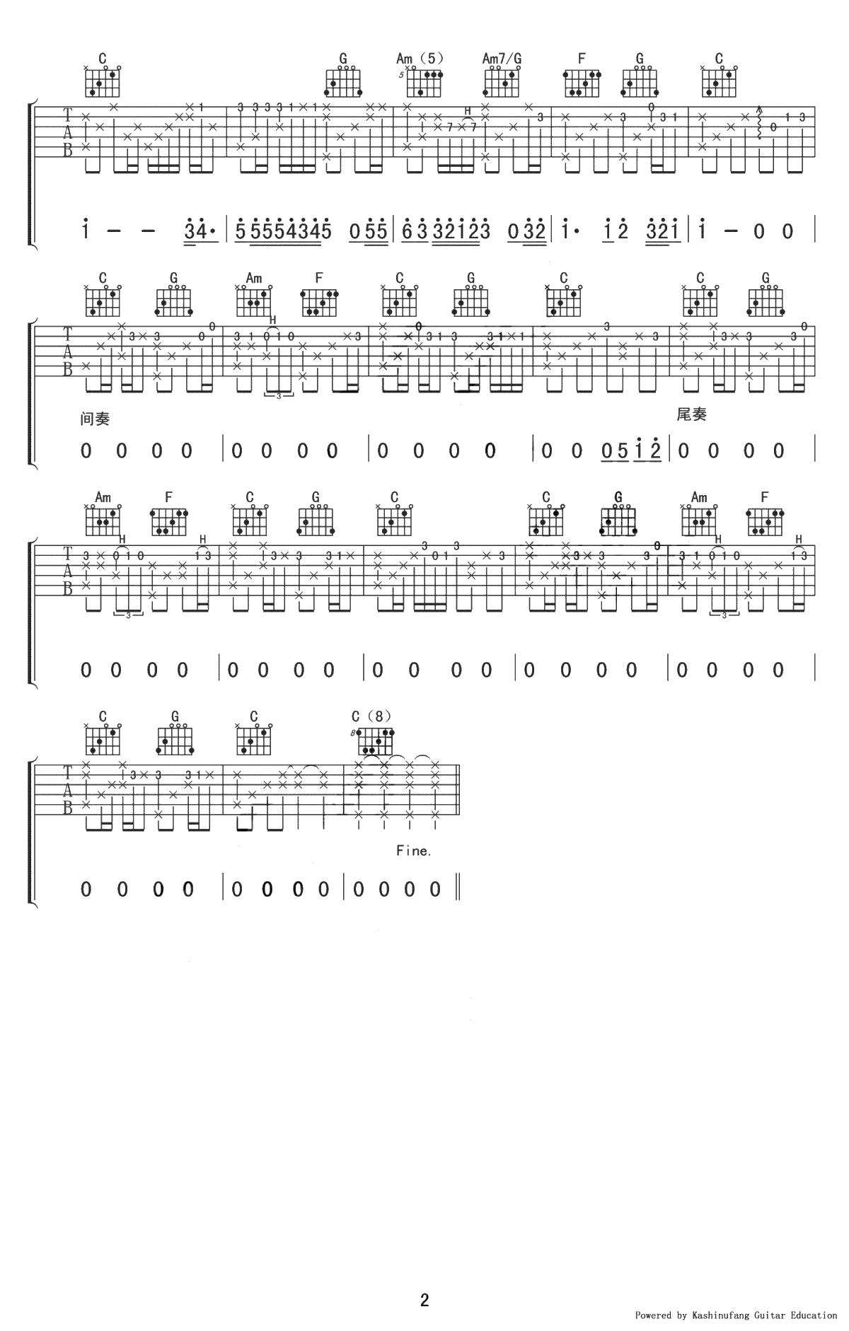 真的爱你指弹谱-Beyond-吉他独奏谱-高清2
