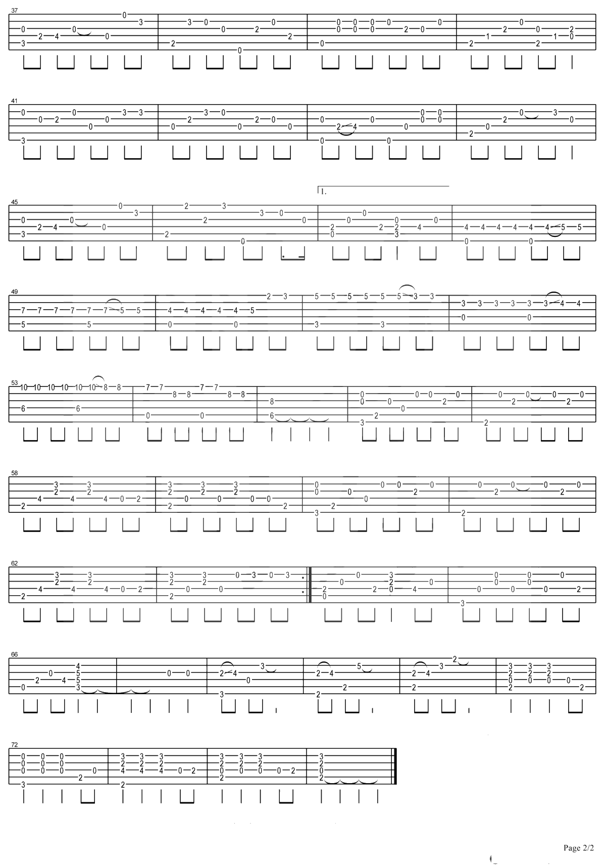 体面指弹吉他谱-于文文《前任3》插曲-指弹独奏谱2