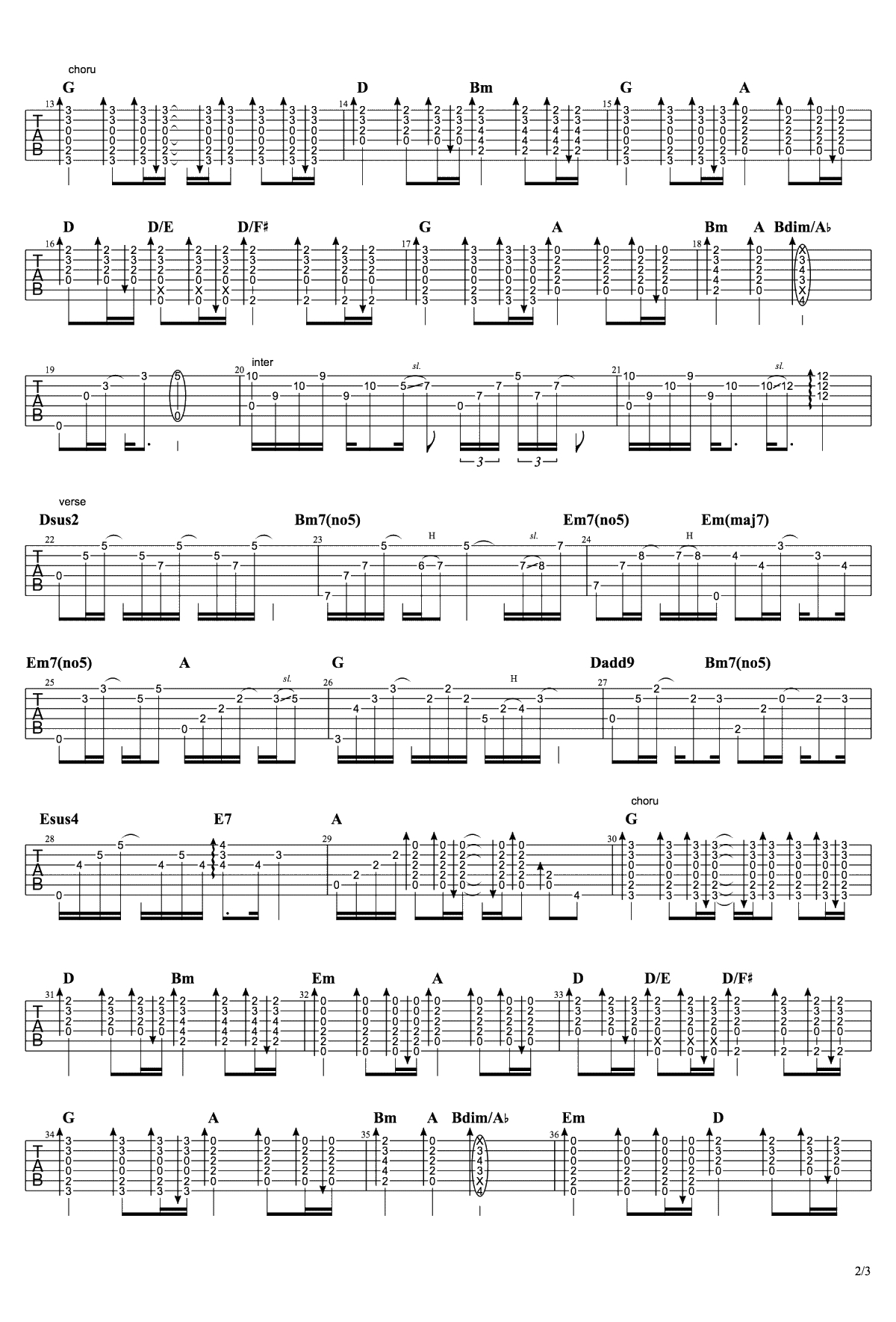 重生吉他谱-容祖儿《解忧杂货店》主题曲-高清弹唱谱2