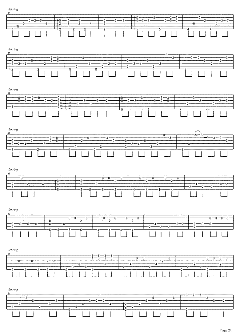 体面指弹谱-于文文《前任三》插曲-体面吉他独奏谱2