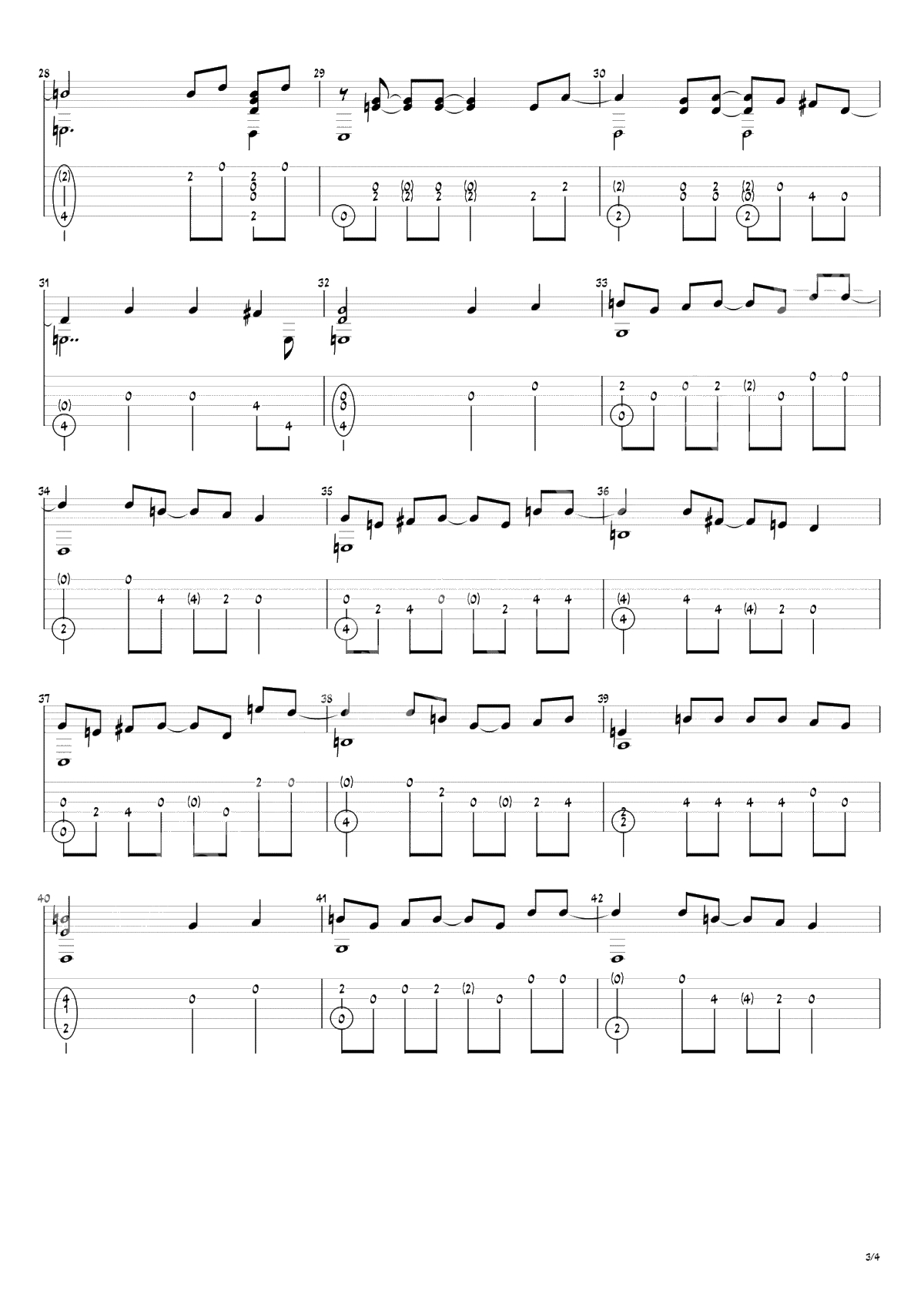 体面指弹谱-于文文《体面》吉他指弹-讲解-3