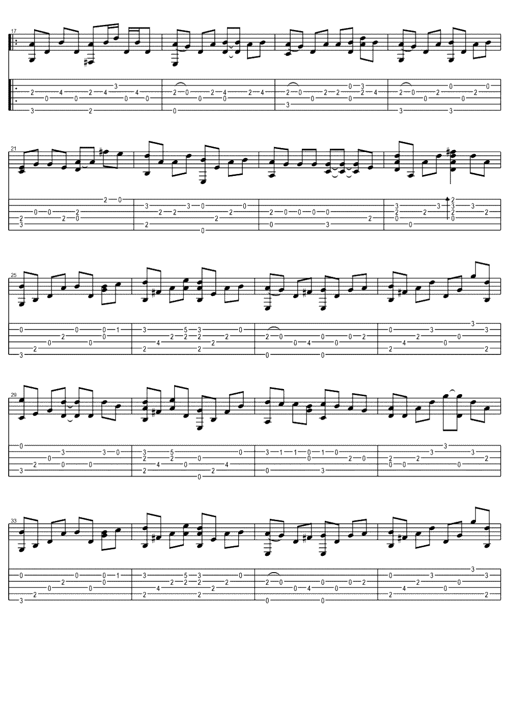 好可惜指弹吉他谱-庄心妍《好可惜》吉他独奏谱2