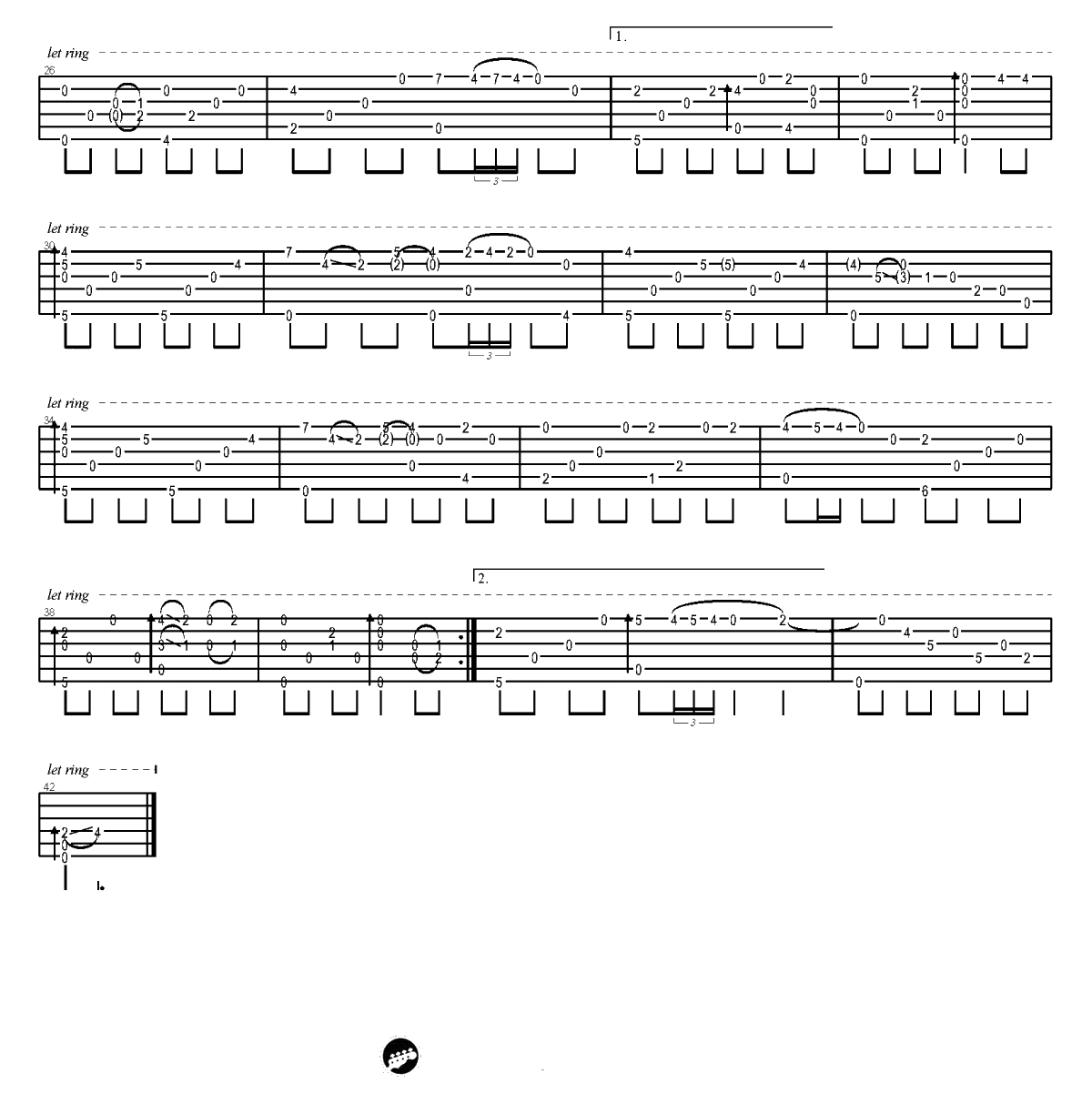 flower指弹谱-吉他独奏谱 岸部真明2