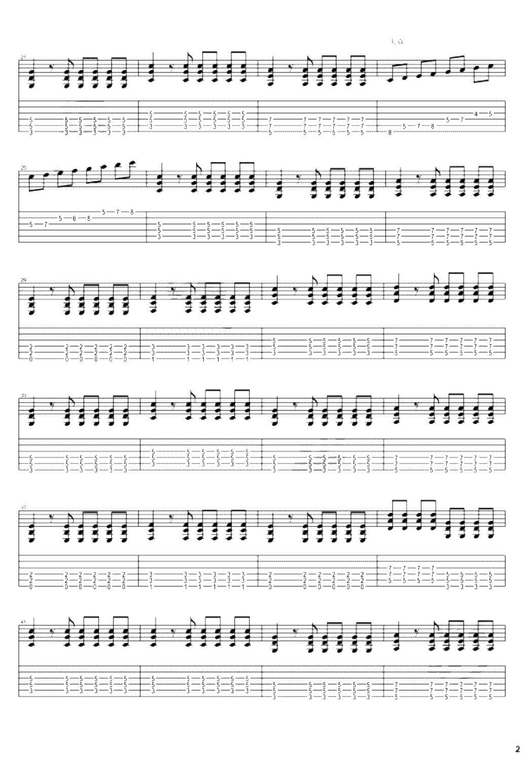 丁建国写的歌吉他谱-路默依《缝纫机乐队》插曲-电吉他编配2