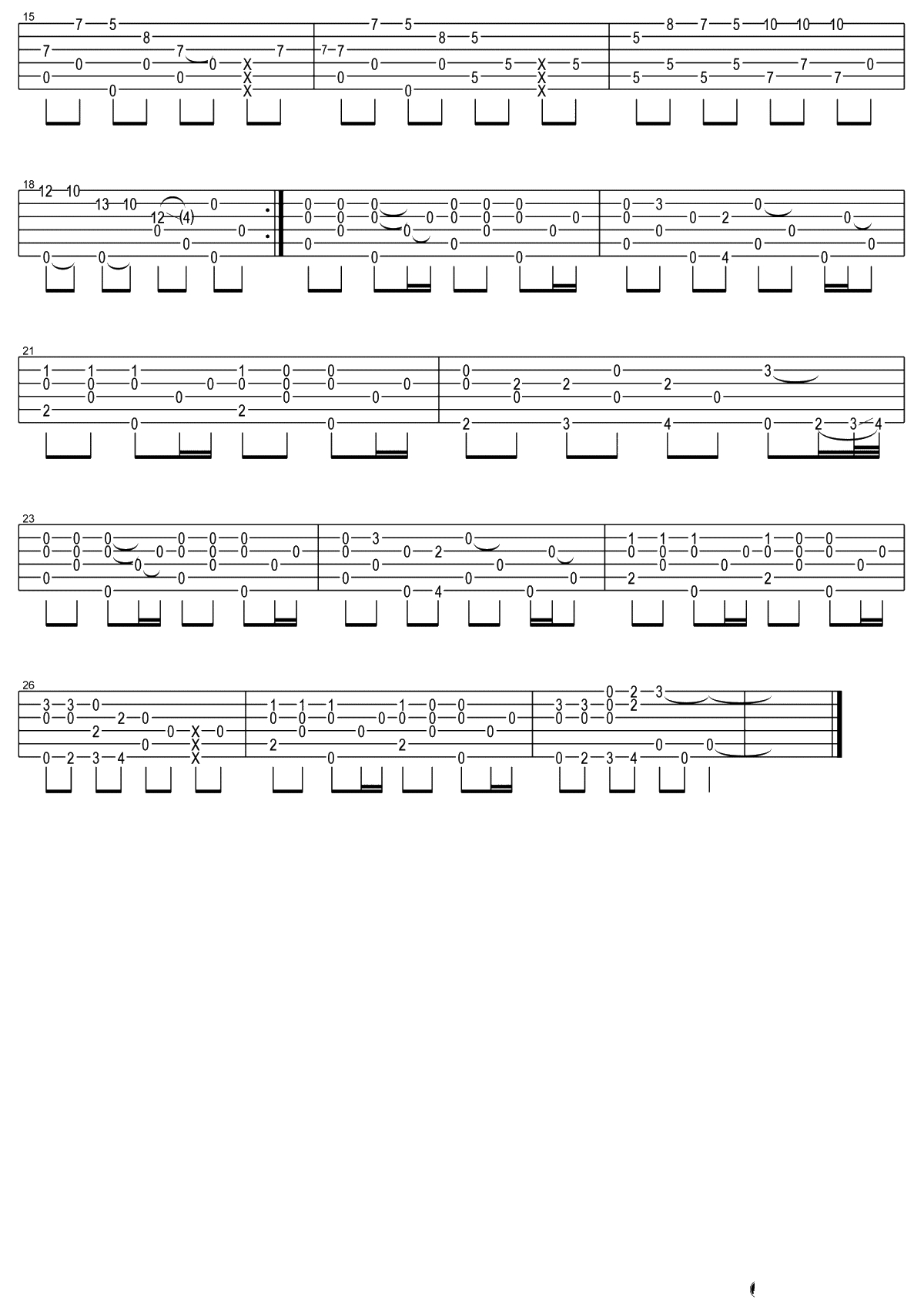 Jingle Bells指弹谱-郑成河《铃儿响叮当》吉他独奏谱2