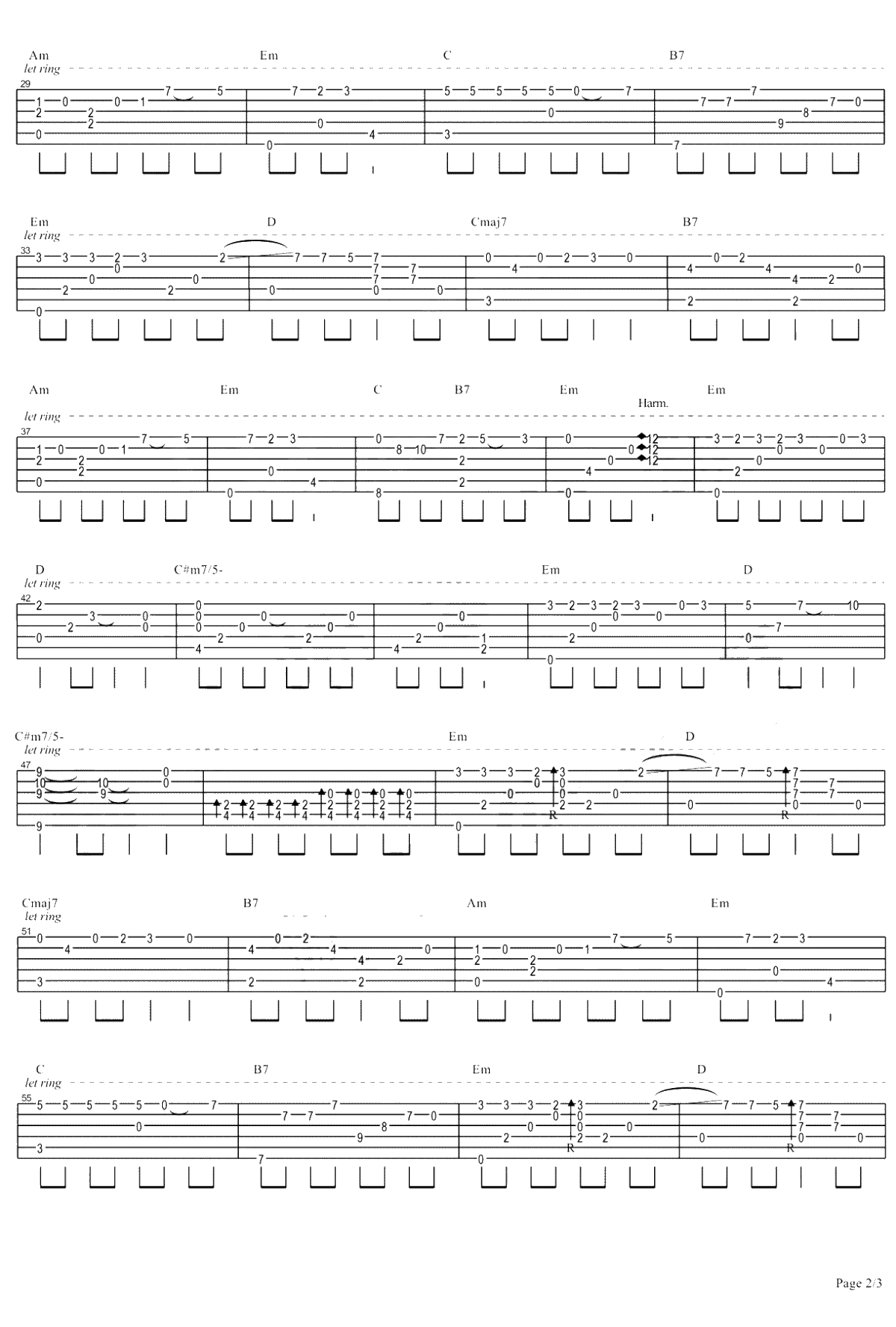 消愁吉他谱指弹版-毛不易《消愁》指弹吉他2