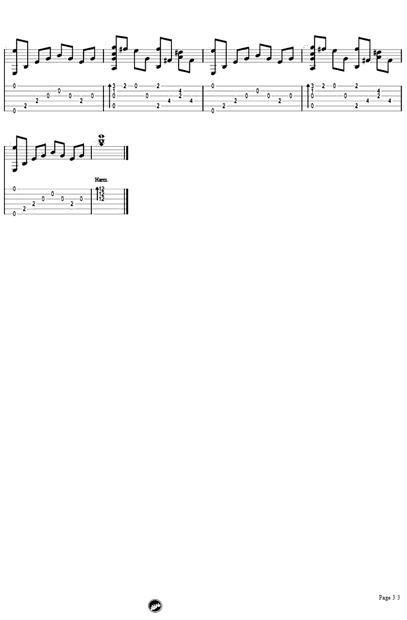 天空之城指弹谱-久石让《天空之城》吉他3