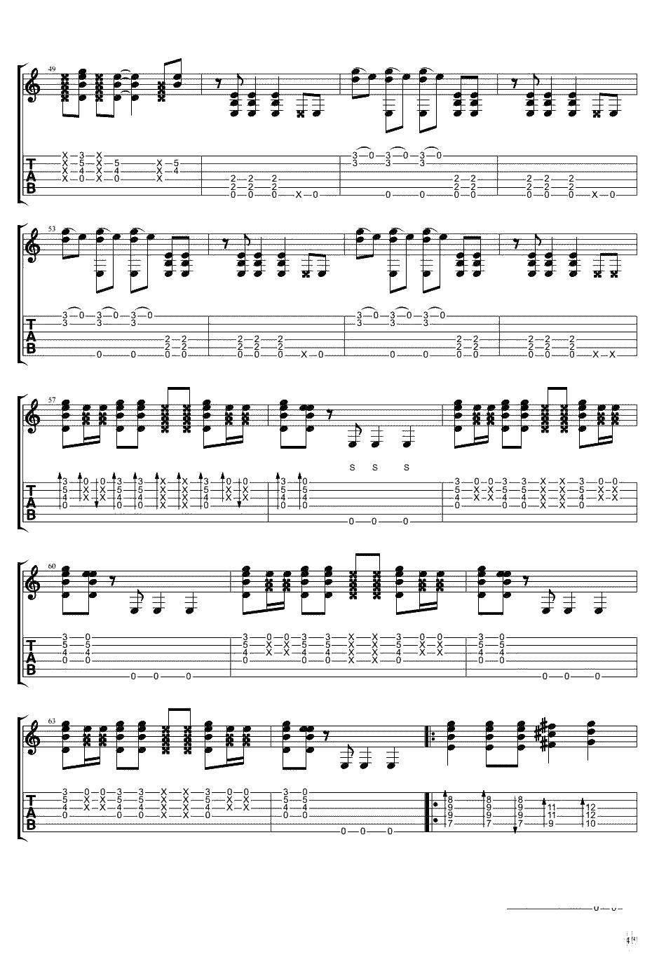 Beat it指弹吉他谱-俄罗斯大叔Igor版本-吉他独奏谱4