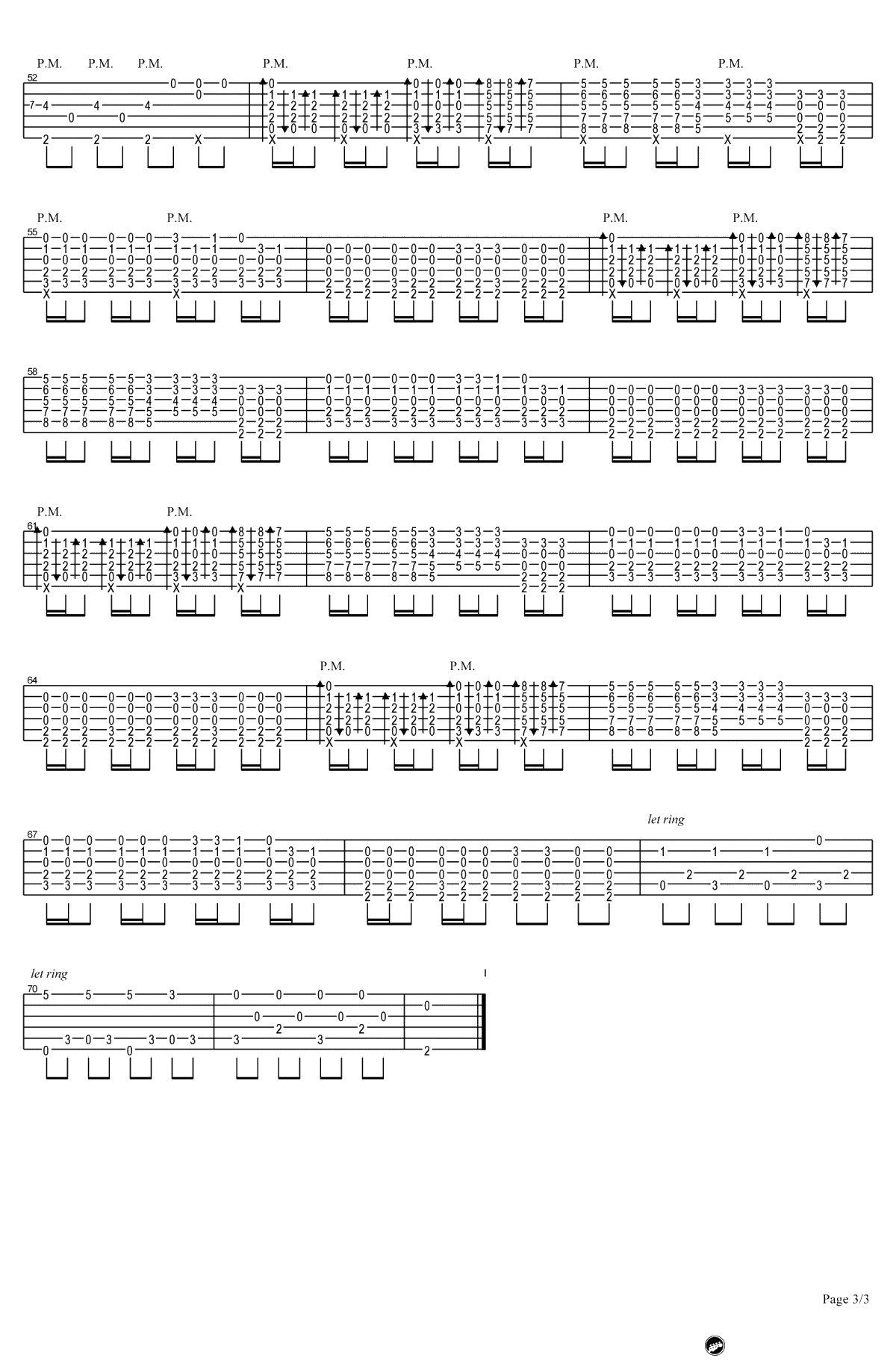 Faded吉他指弹谱+GTP谱-潇潇指弹吉他谱-faded最新版3