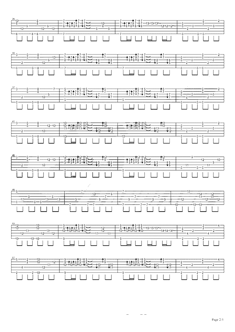 云宫迅音指弹吉他谱-西游记片头曲-吉他独奏曲-2