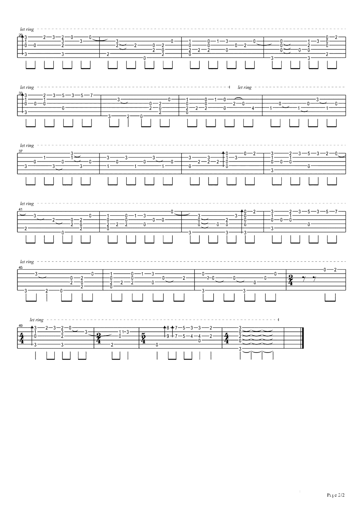 遇见指弹谱 卢家宏 吉他独奏谱-2