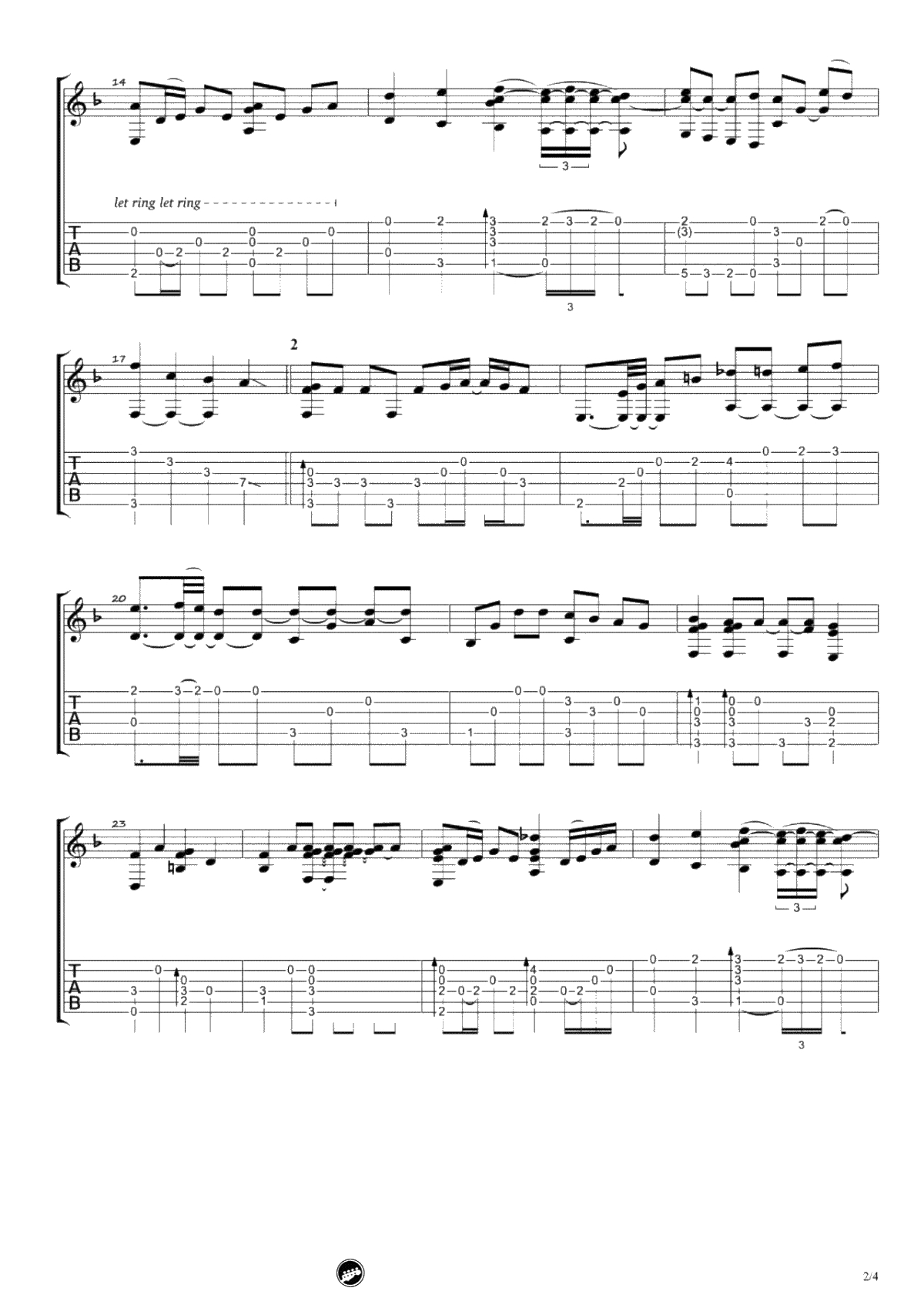 Yesterday指弹吉他谱-Laurence Juber版本-2