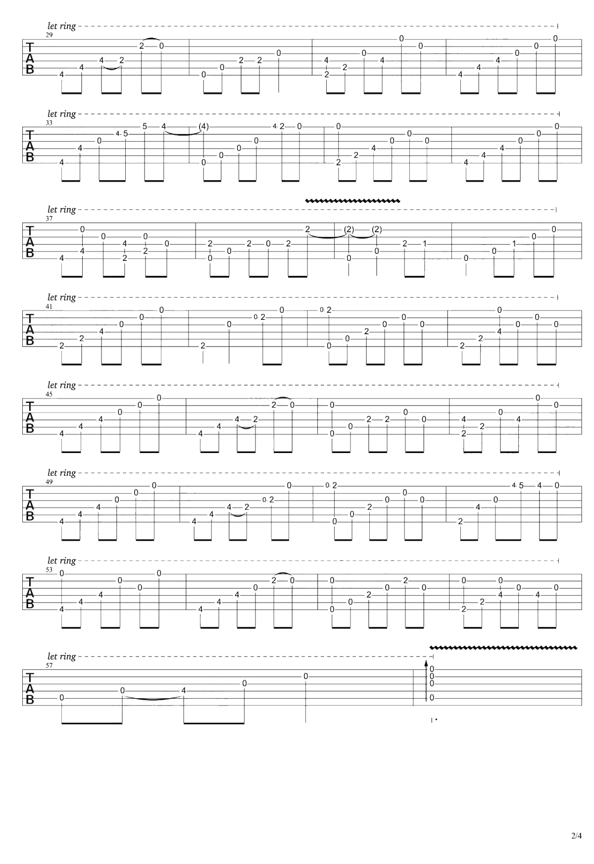 愿樱指弹谱-原版六线谱-GIN《愿樱》超详细2