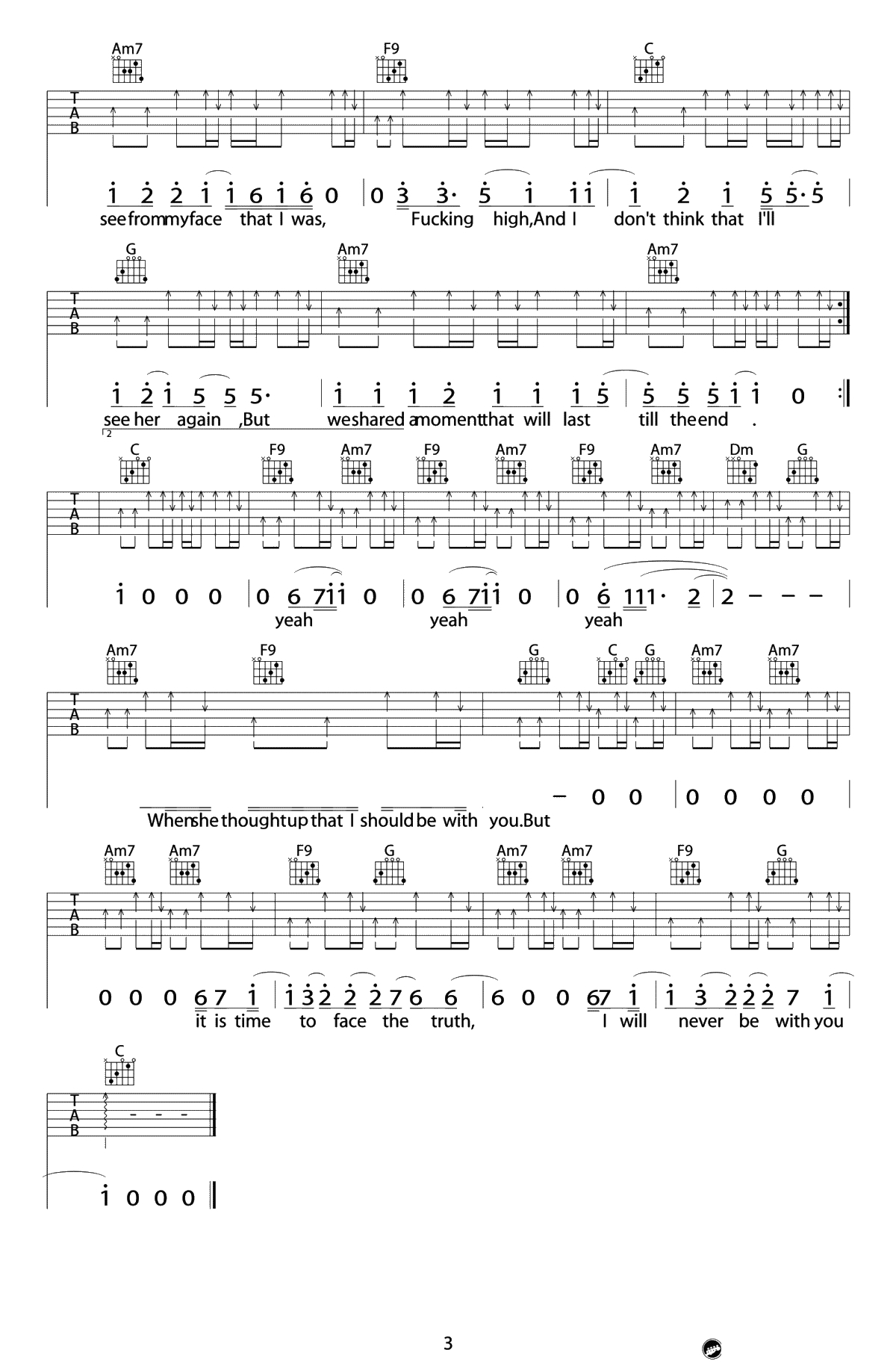 You Are Beautiful吉他谱-C调弹唱六线谱-James Blunt3