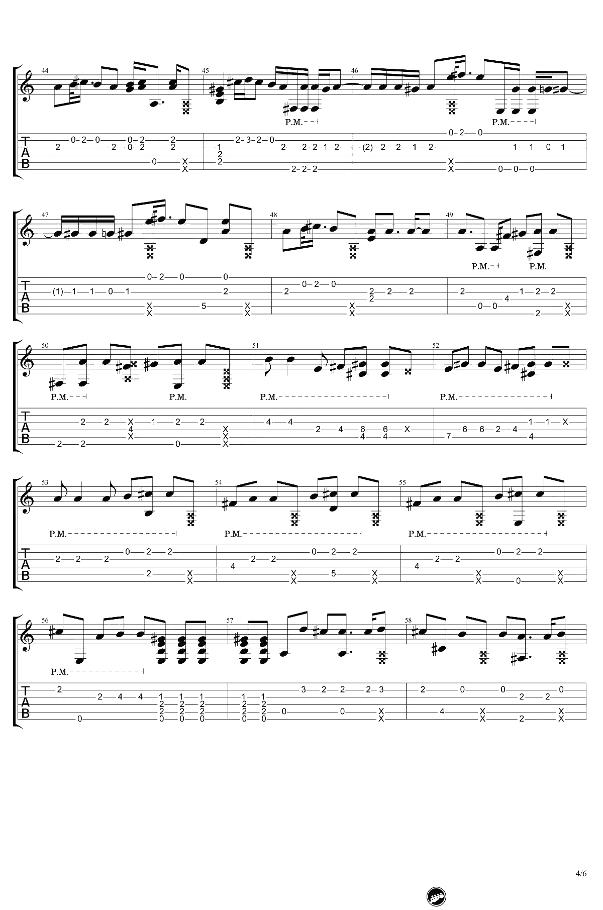 告白气球指弹谱-李森茂Sam指弹版本-吉他4