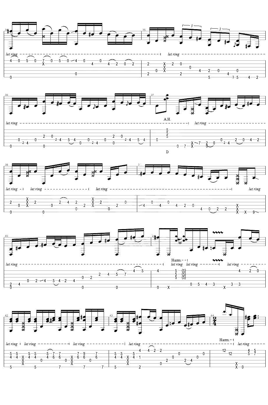 真的爱你指弹谱-Beyond-吉他独奏谱-指弹吉他4