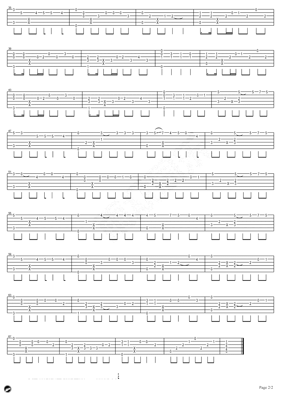 易燃易爆炸指弹谱-吉他独奏谱-陈粒-高清2