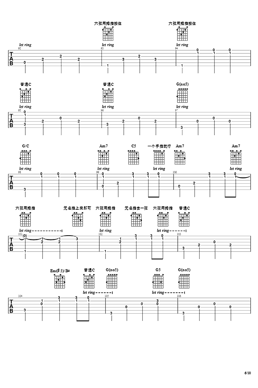 Fade吉他指弹谱-Alan Walker Fade吉他独奏谱-和弦6