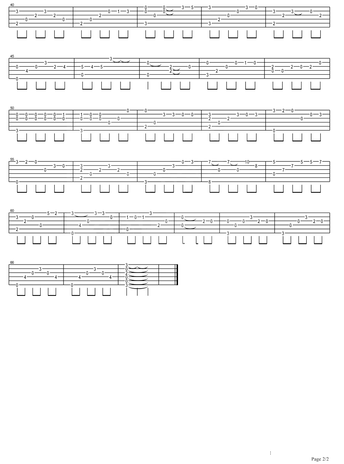 老街指弹吉他谱 李荣浩 吉他独奏谱-2