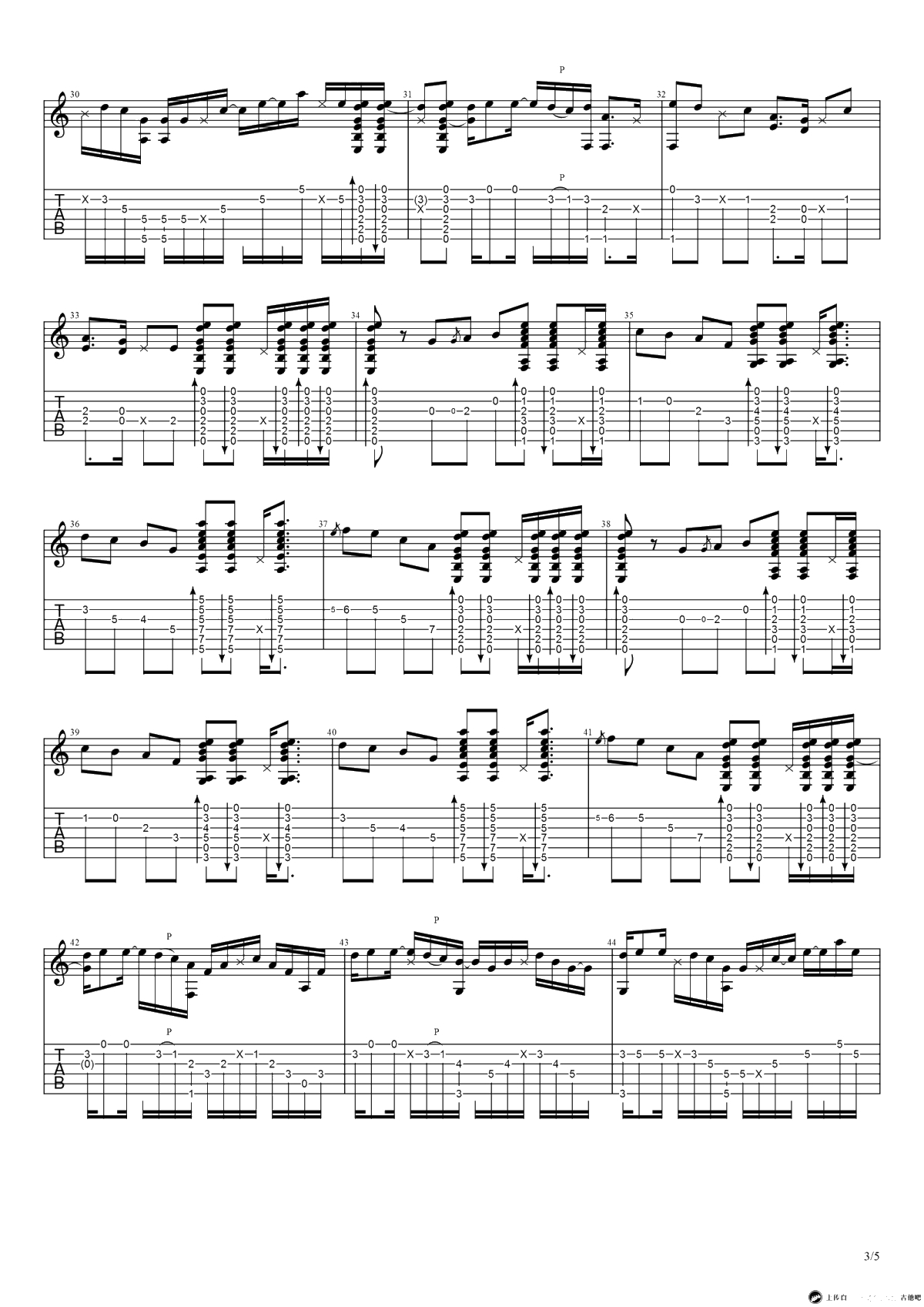 We don't talk anymore指弹谱-Charlie Puth-吉他独奏3