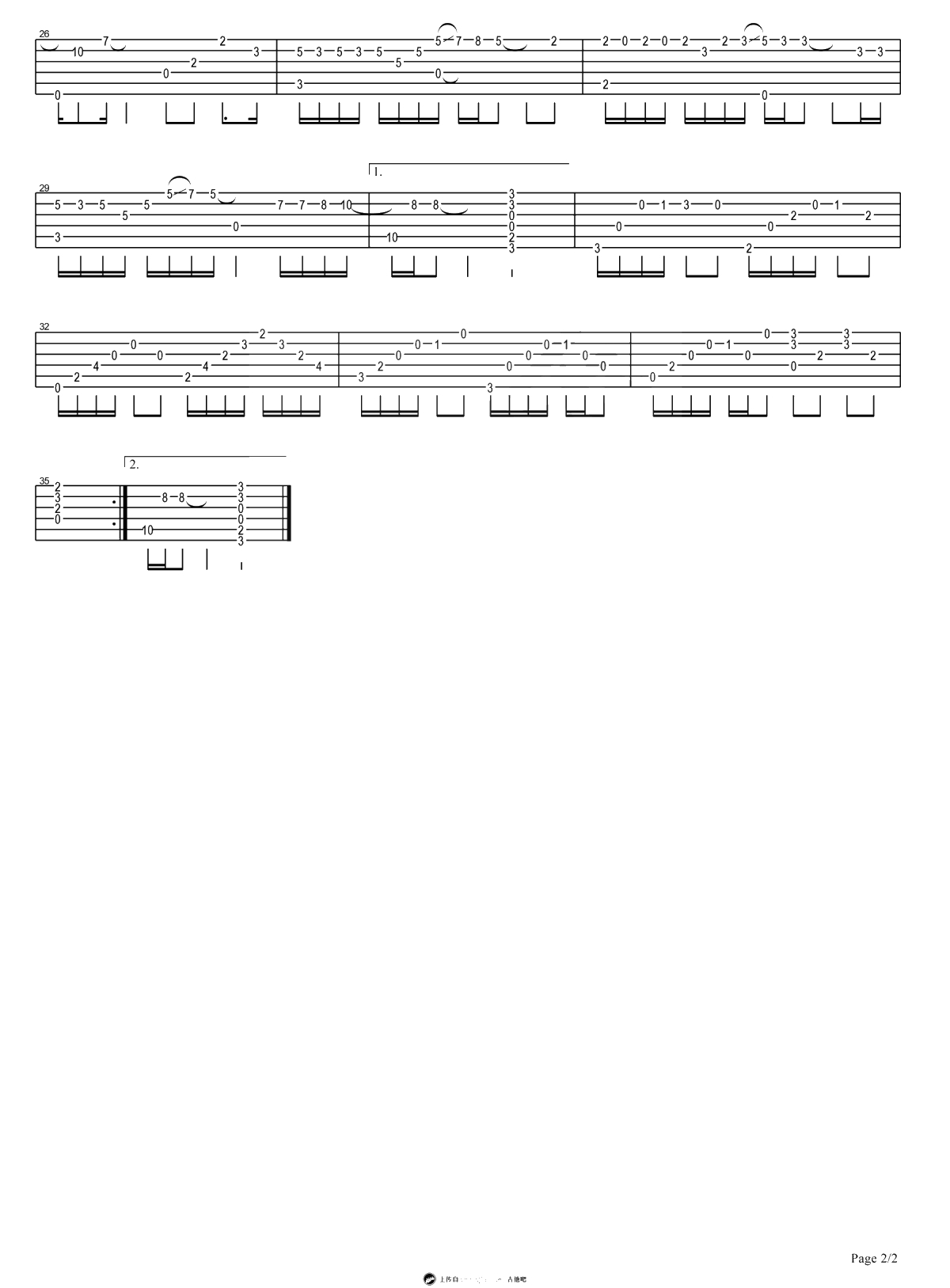 绅士指弹谱-薛之谦《绅士》吉他独奏谱-2