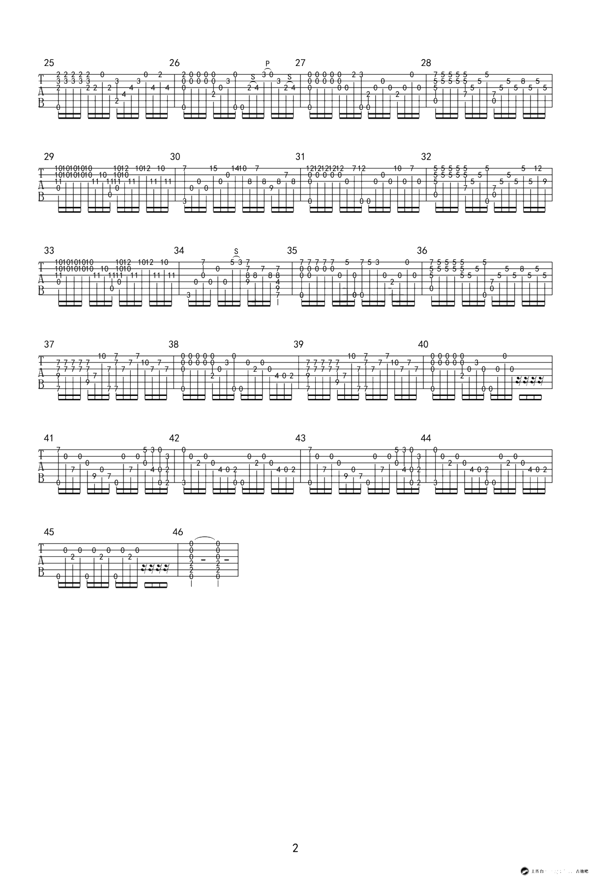 来生缘指弹谱-刘德华《一起走过的日子》吉他独奏谱-2