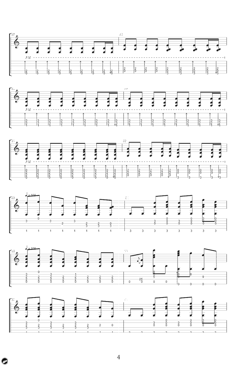 Merry Christmas Mr.lawrence 指弹谱-押尾桑-吉他4