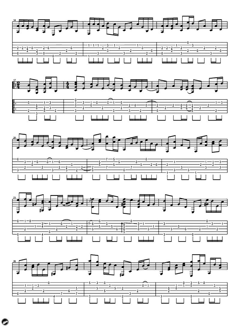 我只在乎你指弹谱-冈崎伦典改编版-吉他独奏谱-2