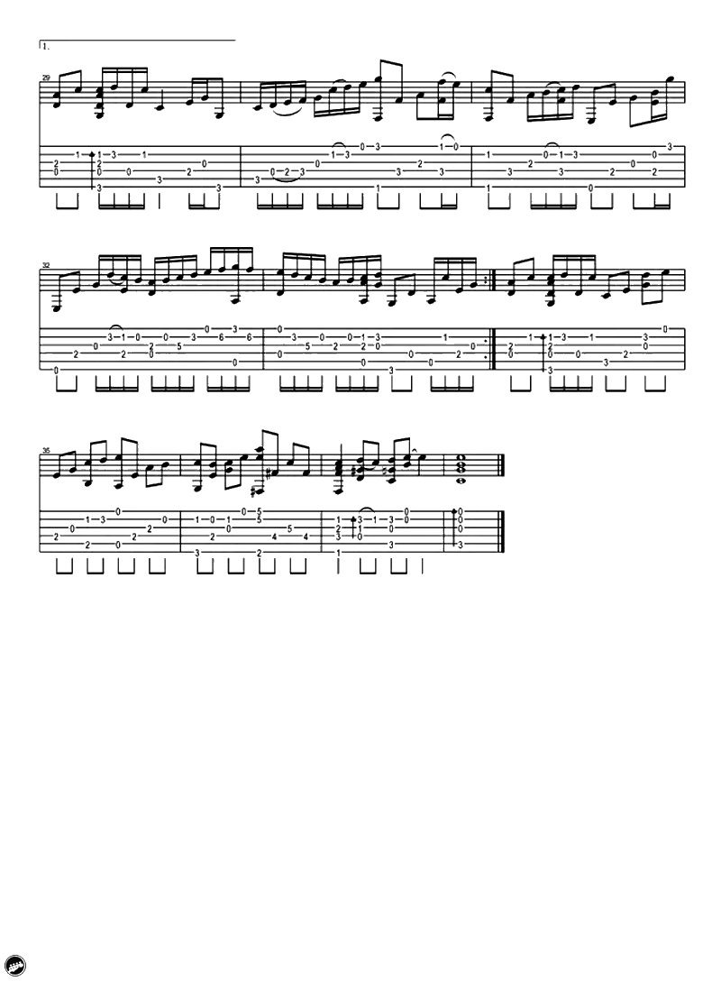 我只在乎你指弹谱-冈崎伦典改编版-吉他独奏谱-3