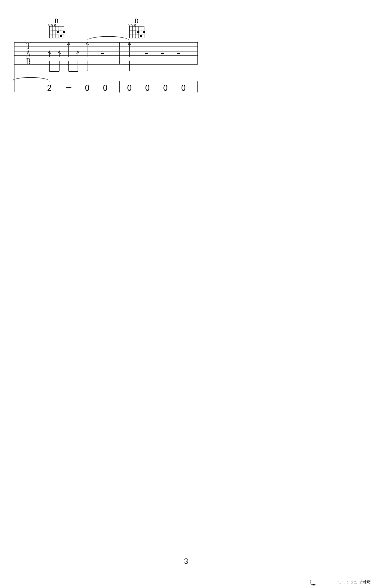 一万次悲伤吉他谱-G调弹唱谱-逃跑计划3