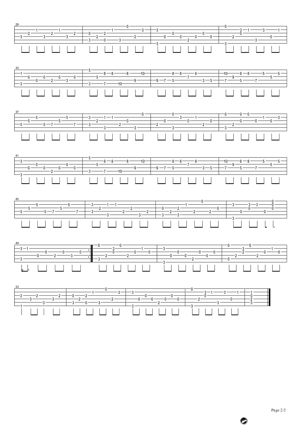 那些花儿指弹谱-朴树吉他独奏谱-2