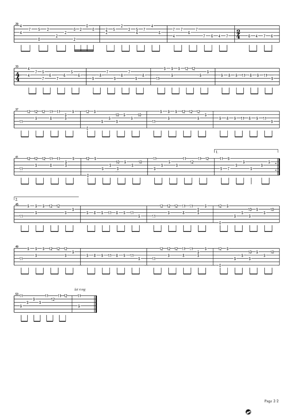 《完美生活》指弹谱-许巍吉他独奏谱-2