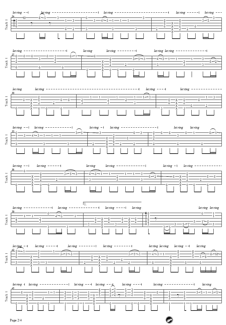 情非得已指弹谱-情非得已吉他独奏谱-完整版-庾澄庆2