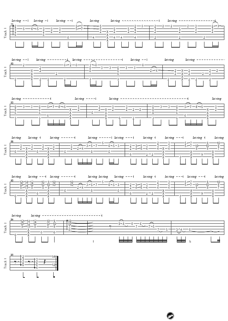 情非得已指弹谱-情非得已吉他独奏谱-完整版-庾澄庆4